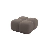 POUF Miko-Puf 90x90x45 cm Braun Bouclé Modular Sitzhocker - Dunkelbraun/Schwarz, Holzwerkstoff/Kunststoff (90/43/90cm) - ALTDECOR