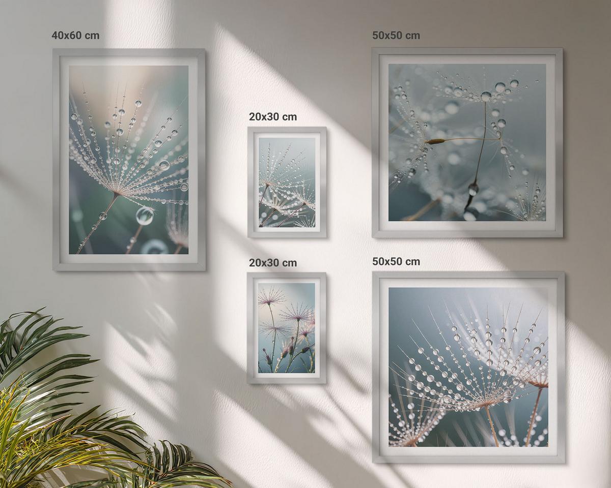 BILDER SET 5er Set - 50x50 cm & 20x30 cm & 40x60 cm Silberner Rahmen - Lineare abstrakte Motive - Silberfarben, Kunststoff (40/60cm) - TULUP