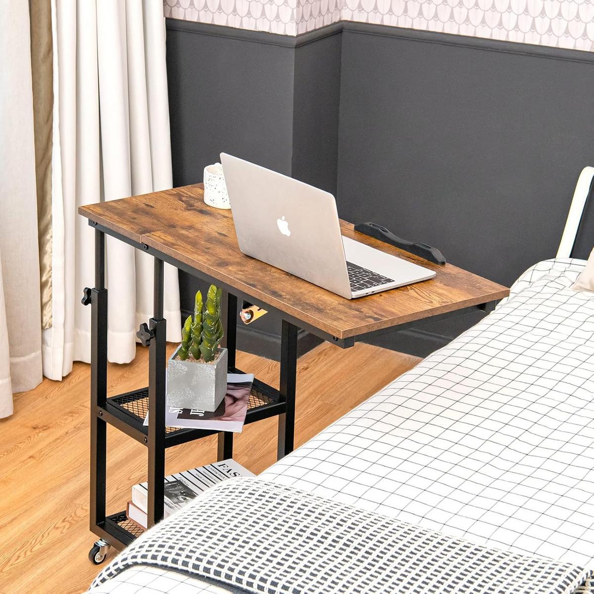 LAPTOPTISCH 95cm Braun - Braun, Holz (40/80/95cm) - COSTWAY