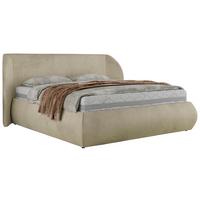 POLSTERBETT CAELA CLASSIC 140/200 - Beige Velvet - Multipocket-Matratze - Beige, Textil (140/200cm) - MKS