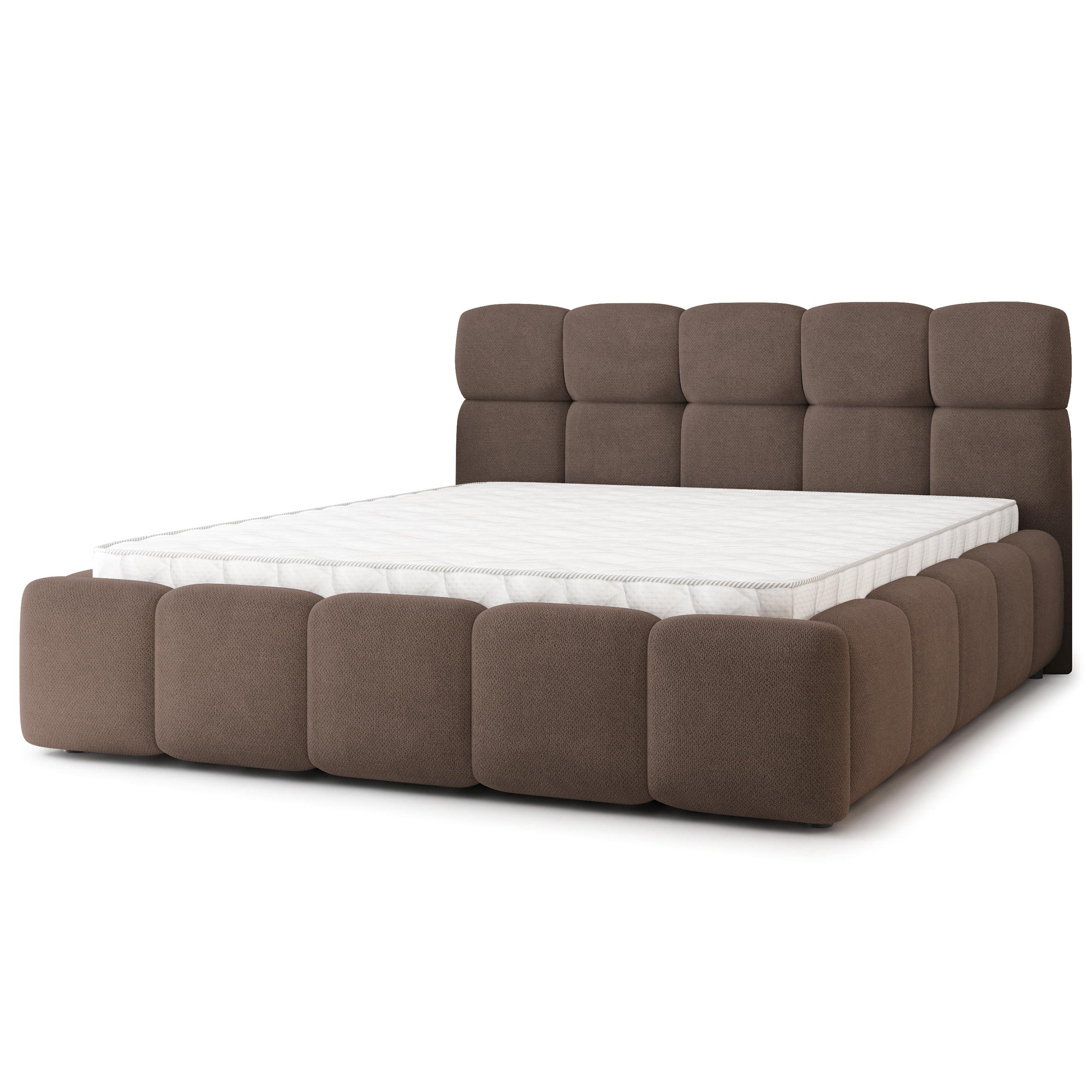 POLSTERBETT FARU SR 120x200 cm mit Bettkästen - Braun - Braun, Holz (120/200cm) - MASSENO