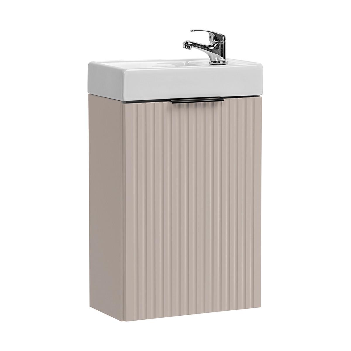 HANDWASCHBECKEN-MÖBEL 40cm Adriel Beige - Beige, Holzwerkstoff (40/66/22cm) - Petits-meubles