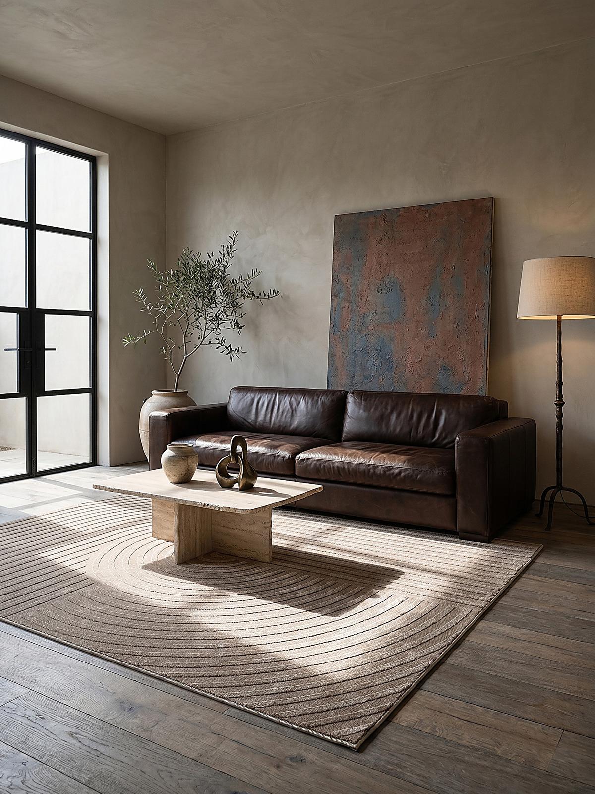 KURZFLORTEPPICH Geometrisch ERESMA Polyester Beige 160 x 230 cm - Beige, Textil (160/230cm) - KADIMA DESIGN