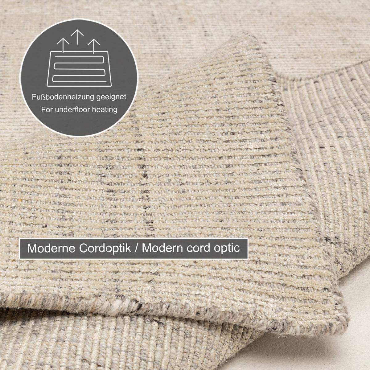 HANDWEBTEPPICH Venus 190x290 cm - Beige, Textil (190/290cm) - THEKO