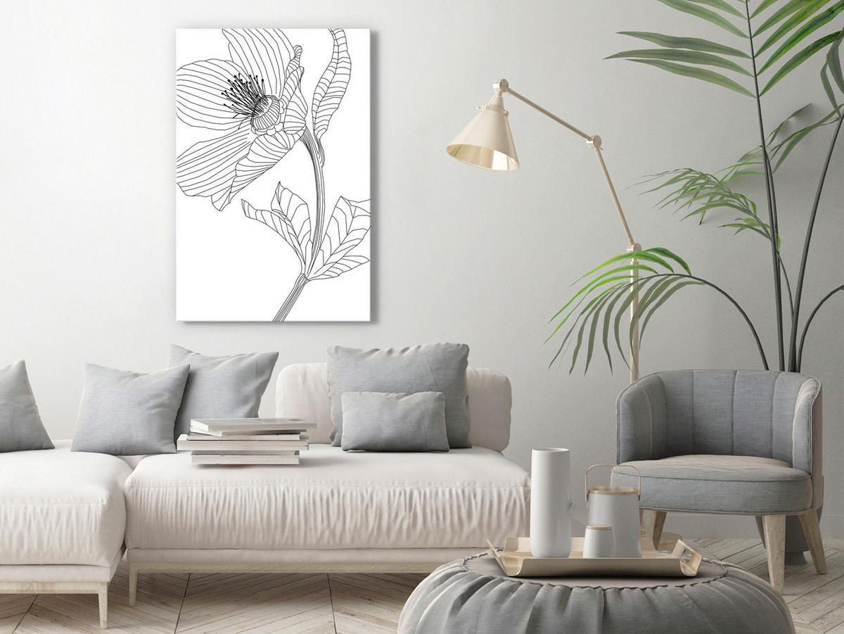 KUNSTDRUCK Schwarz-Weiß 40/60 cm - Schwarz, Textil (40/60cm) - KUNSTLOFT