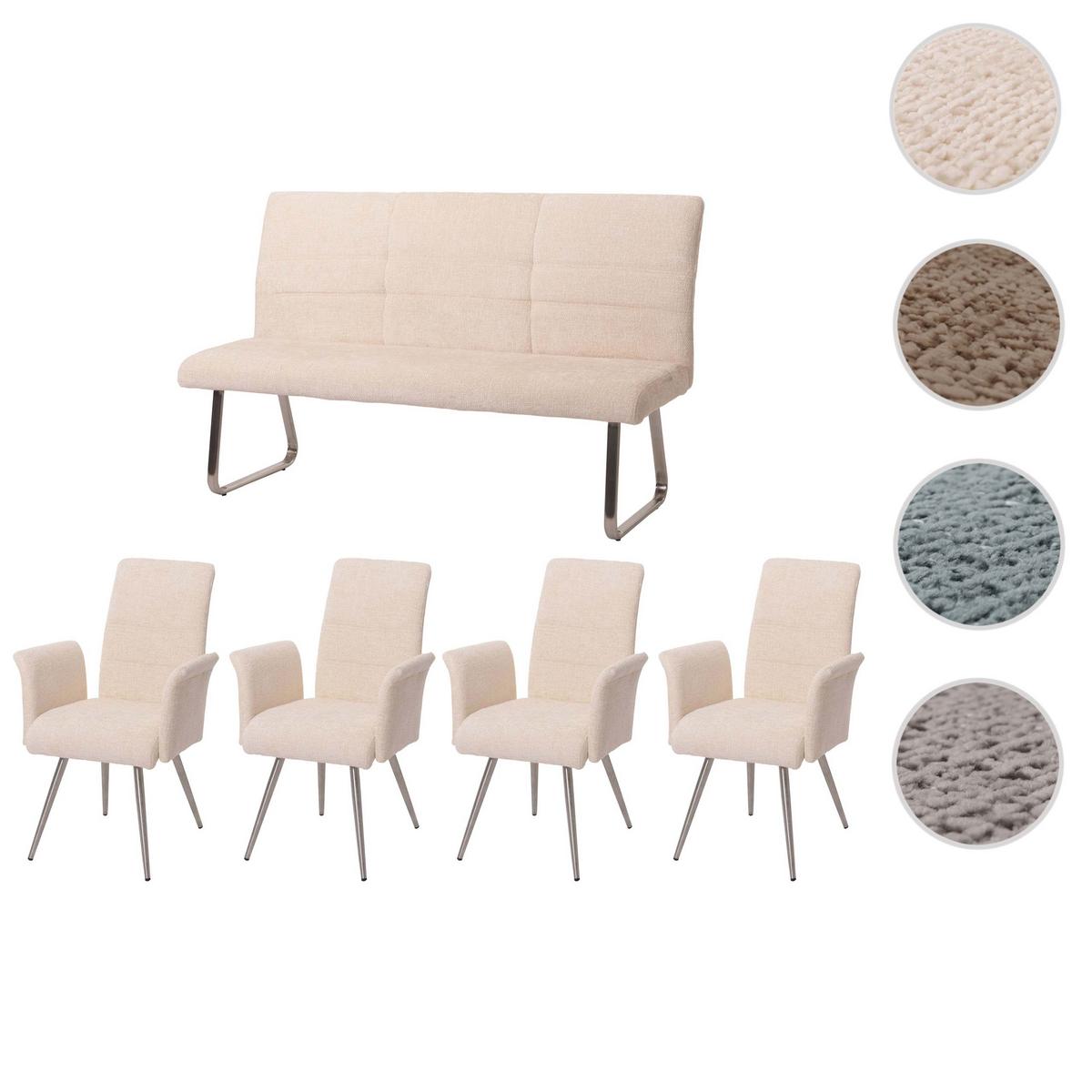 ESSZIMMER-SET Beige 5er-Set - Beige, Textil (160/100/65cm) - MCW