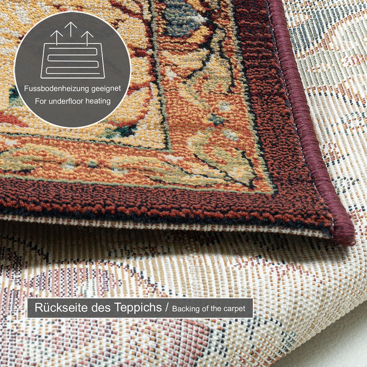 WEBTEPPICH Gabiro 208 68x135 cm - Rot, Textil (68/135cm) - THEKO