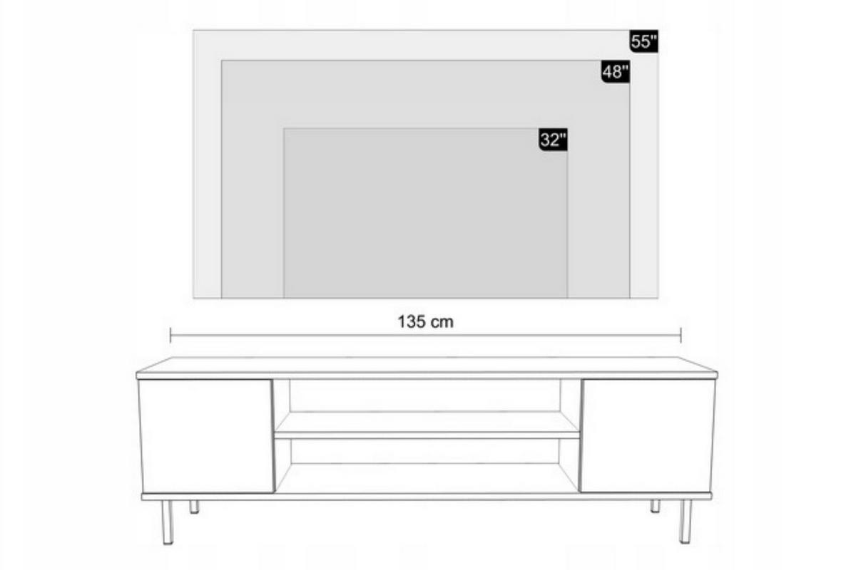 LOWBOARD Focus - Kaschmir, Holzwerkstoff (40/48/135cm) - RAUMHIRSCH FURNITURE