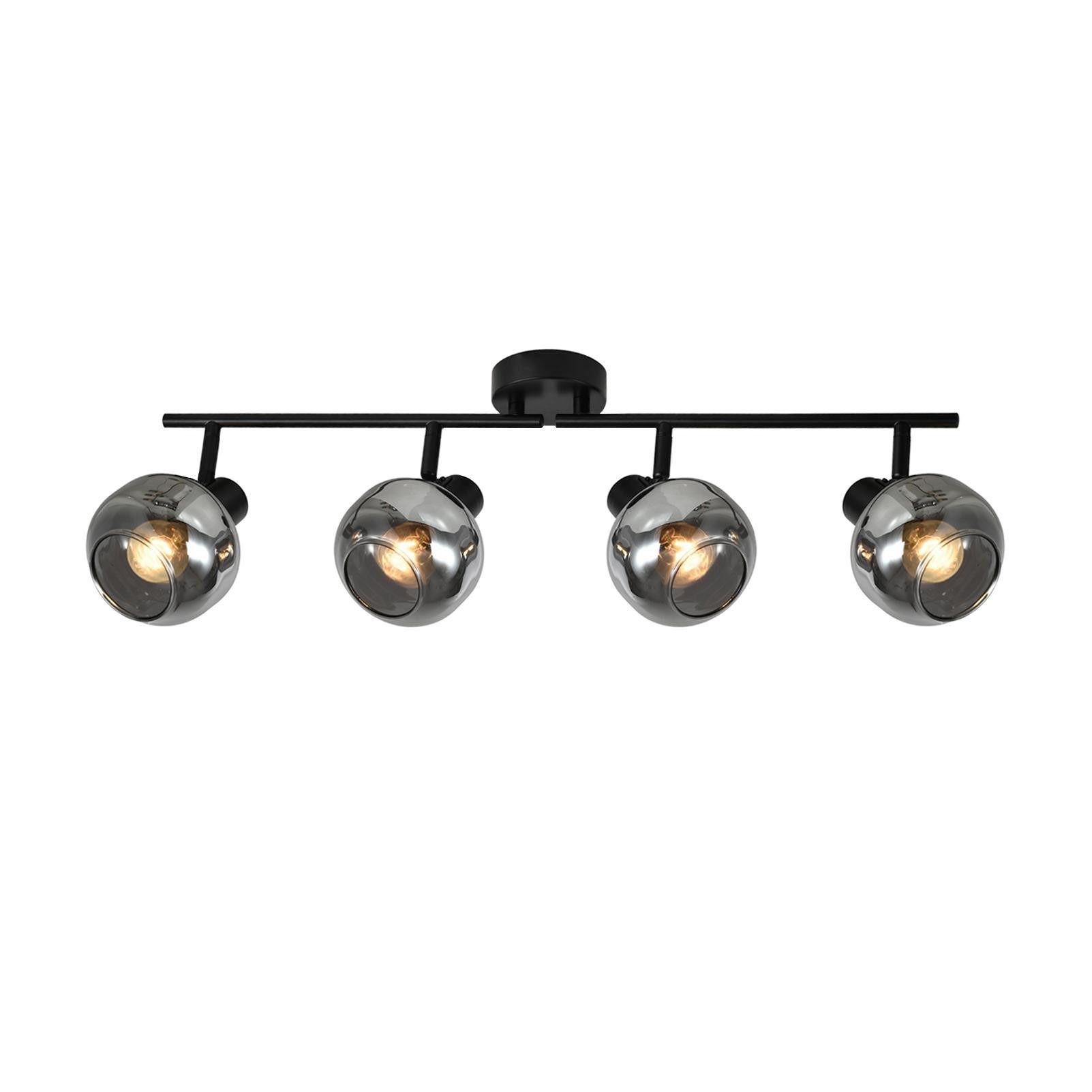 DECKENSTRAHLER Cottbus 4-flammig 62.5/11/19.5 cm - Schwarz, Metall (62.5/11/19.5cm) - Nettlife