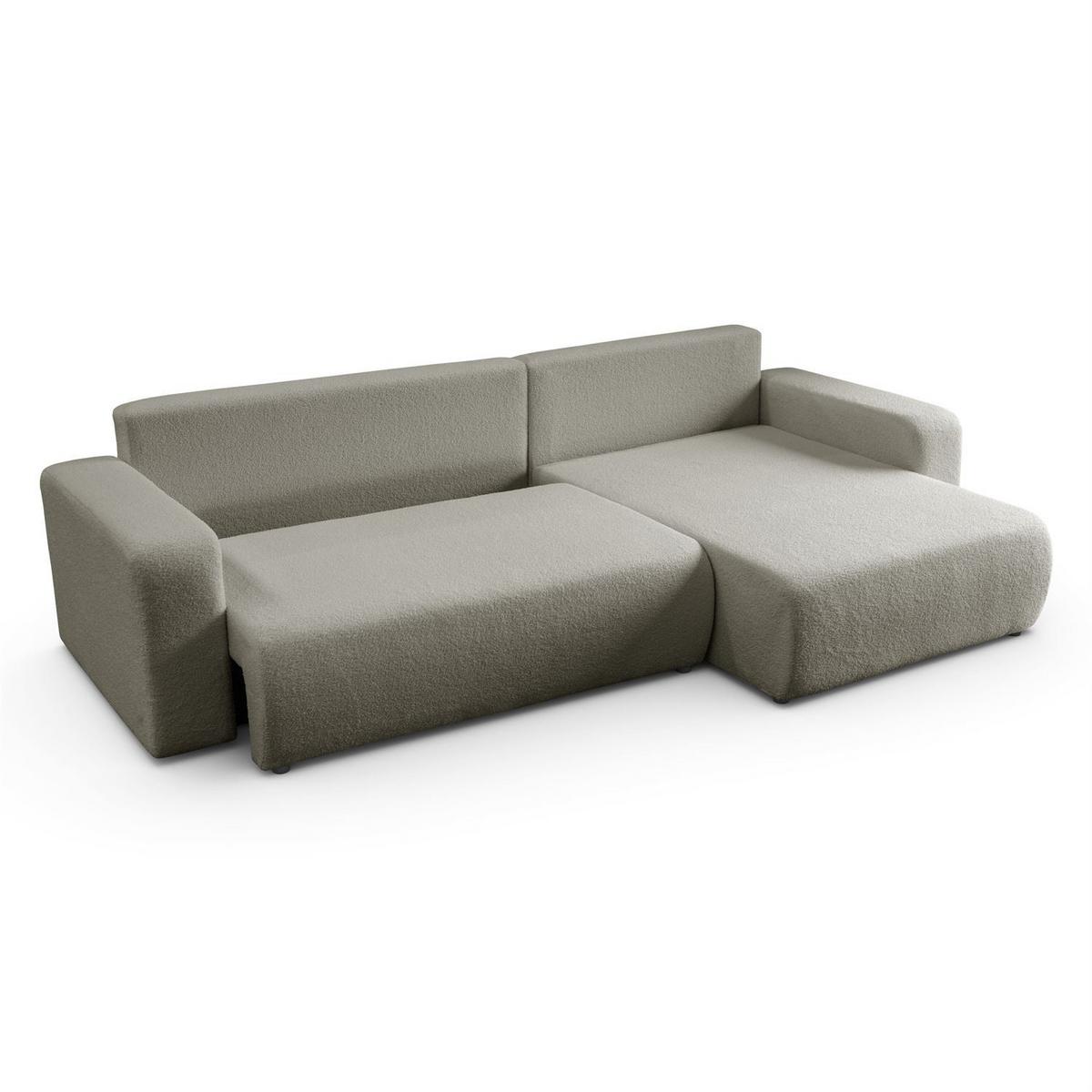 ECKSOFA VESPO XL mit Schlaffunktion und Bettzeugkasten - Braun, Textil (267/143cm) - Lookway