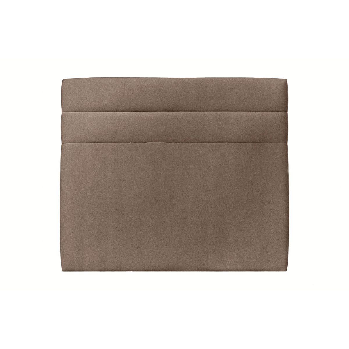 KOPFTEIL Modell Linien – Taupe Samtstoff 140 cm - Taupe/Beige, Karton/Holz (140/120/10cm) - Sommeil de Plomb