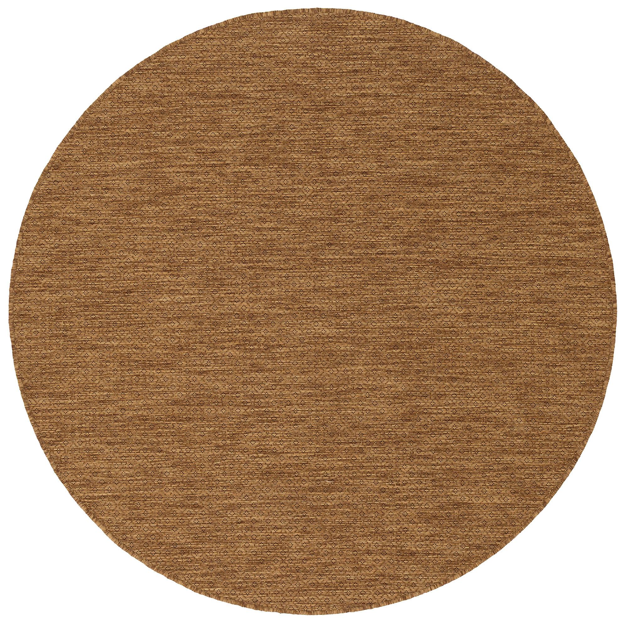 IN- & OUTDOOR FLACHGEWEBE TEPPICH PORTO RUND - Naturfarben, Textil (200/200cm) - Snapstyle
