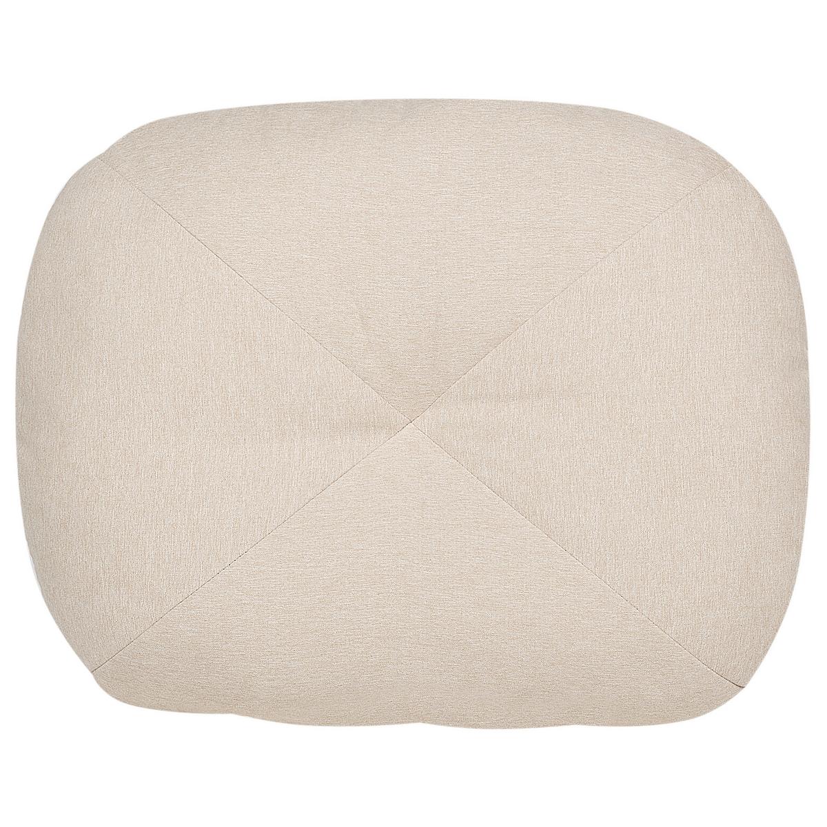 1-SITZER BODENSOFA Stoff hellbeige mit Schlaffunktion Olden - Beige, Textil (81/54/91cm) - Beliani