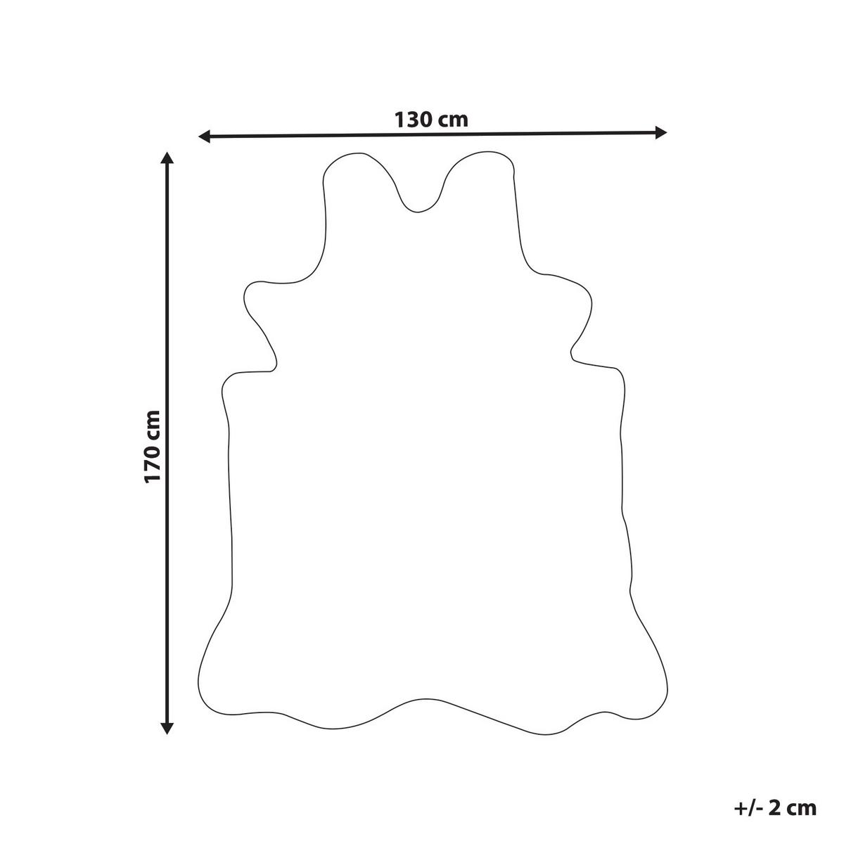 KUHFELL-TEPPICH Ossa 170/130 cm - Beige/Schwarz, Textil (130/170cm) - Beliani