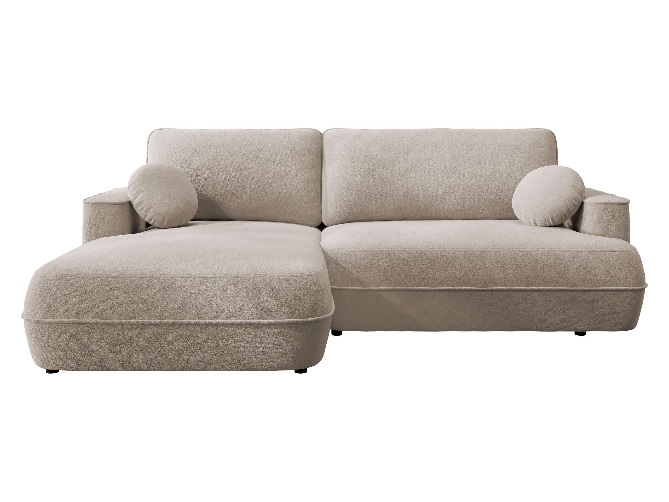 ECKSOFA Fuego L, Seite: Links - Creme/Schwarz, Holz/Kunststoff (260/168cm) - MIRJAN24