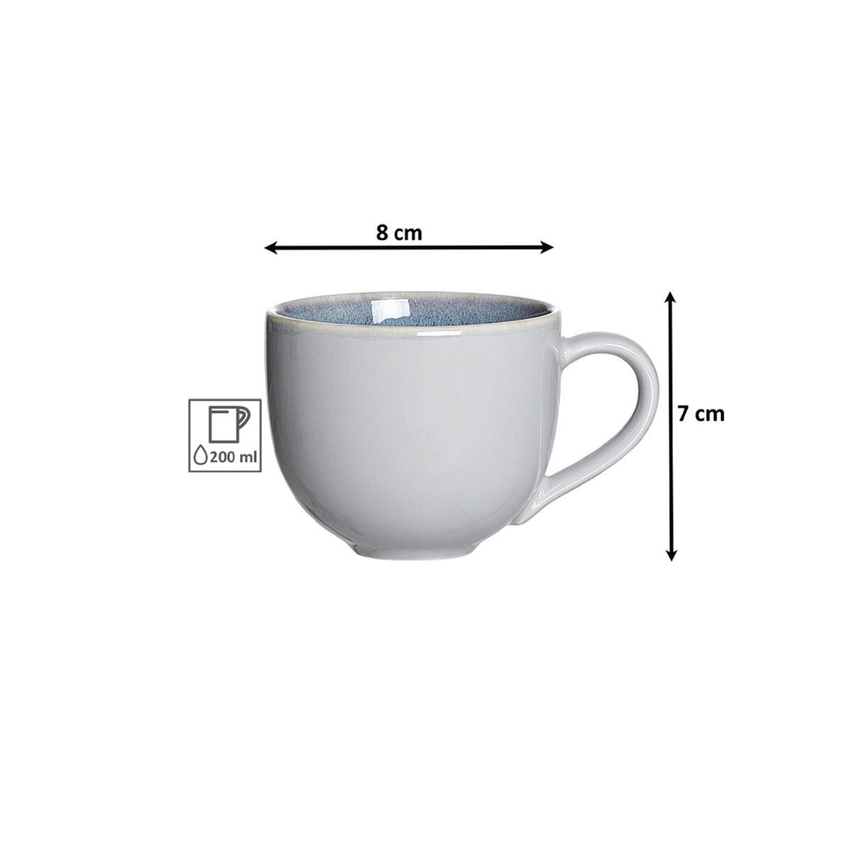 KAFFEETASSEN Skagen Stone grau 220 ml 6er Set - Grau, Keramik (0.22L) - Ritzenhoff Breker
