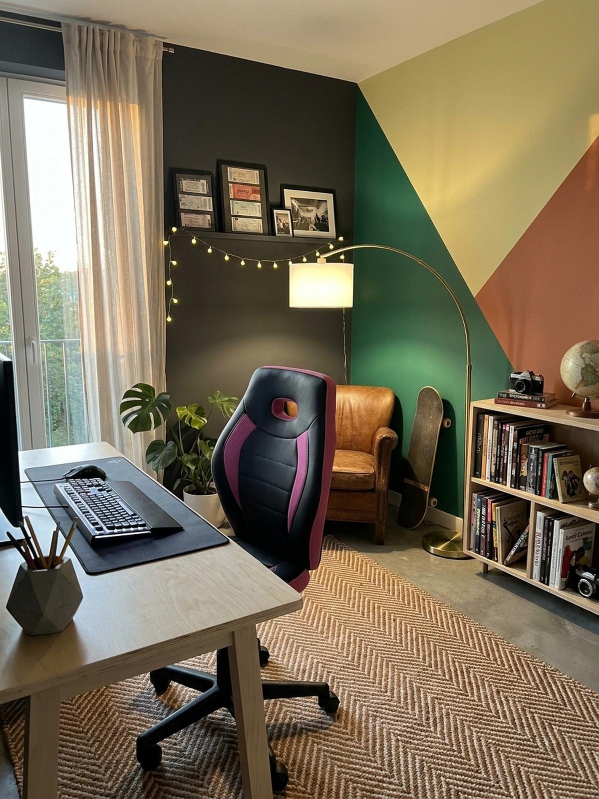 JUGENDDREHSTUHL Hohe Rückenlehne Schulterstütze Kunstleder Mesh, Rosa 63x63x103 cm - Schwarz/Rosa, Kunststoff/Textil (63/103/63cm) - KADIMA DESIGN
