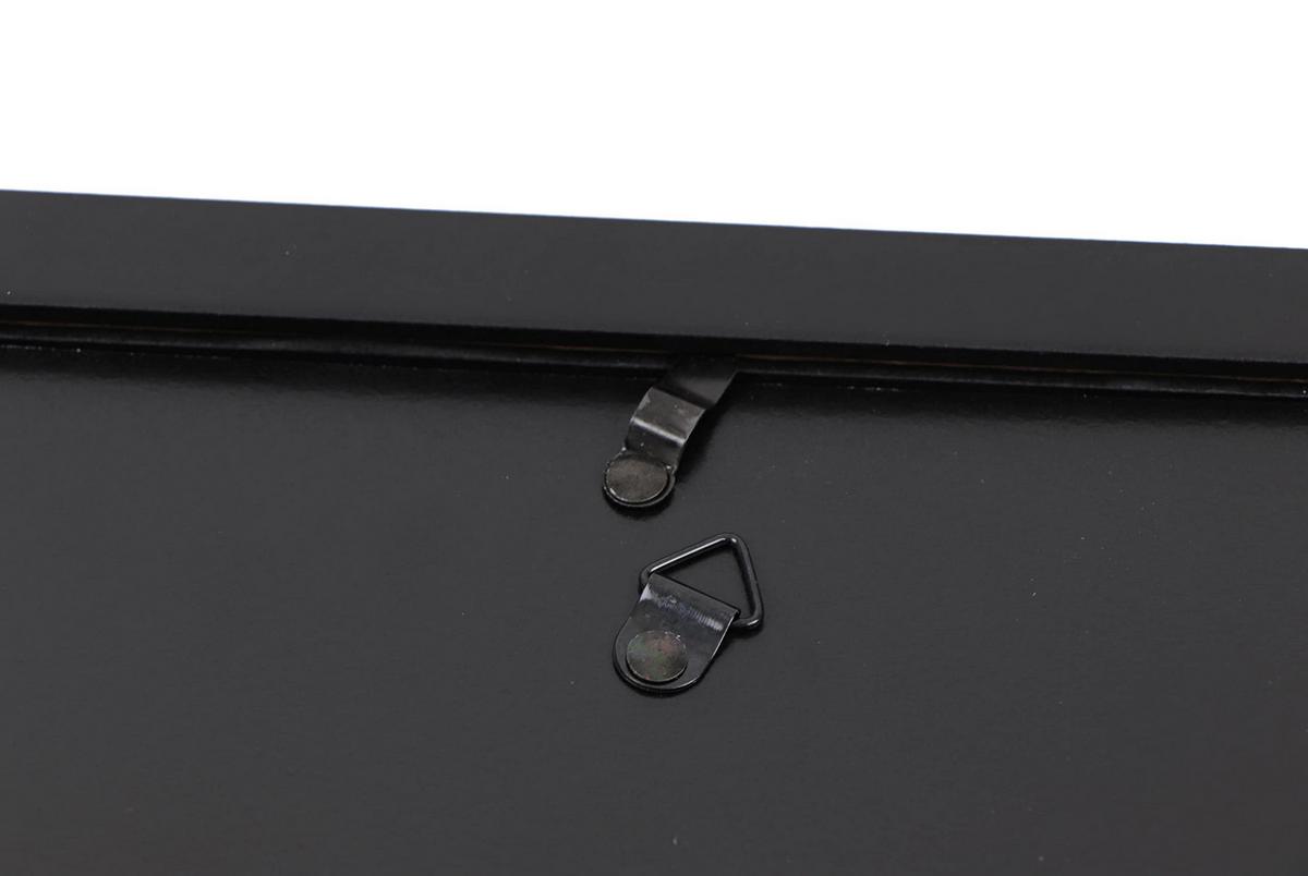 RAHMEN Set mit 3 aus MDF und Acrylglas Schutz und Aussteller für Fotografien, Bilder, Poster, Gemälde, Dekoration für Haus Farbe Schwarz 50x70 cm - Schwarz, Holz (50/3cm) - Nacnic