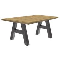 ESSTISCH ausziehbar Elia 3 140 x 90 x 75 Esszimmertisch Graphit/Asteiche - Eiche Artisan, Holz (140/90/75cm) - 58aufmkessel
