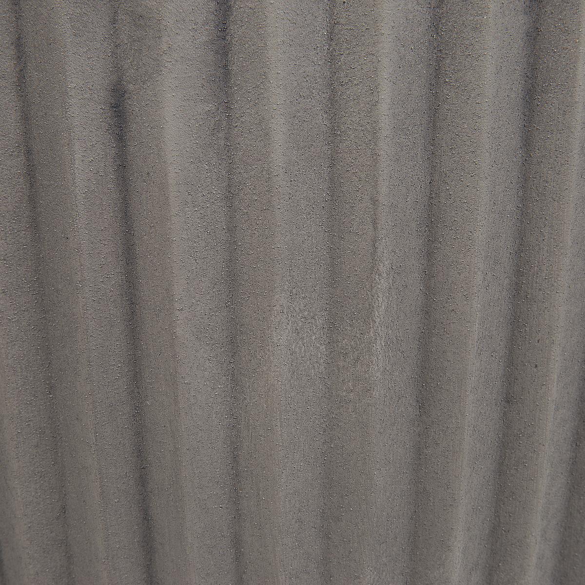 BLUMENTOPF taupe rund 36/36/33 cm Poka - Grau, Stein (33cm) - Beliani