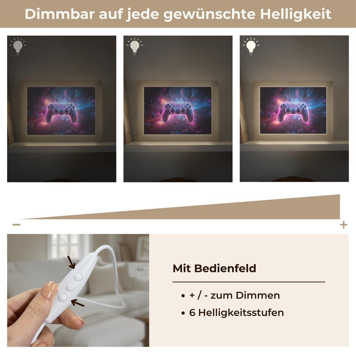 WANDLEUCHTE Controller - Neon - Explosion - Abstrakt 20x15 cm - Violett, Holzwerkstoff (20/15/8cm) - OnlyWow