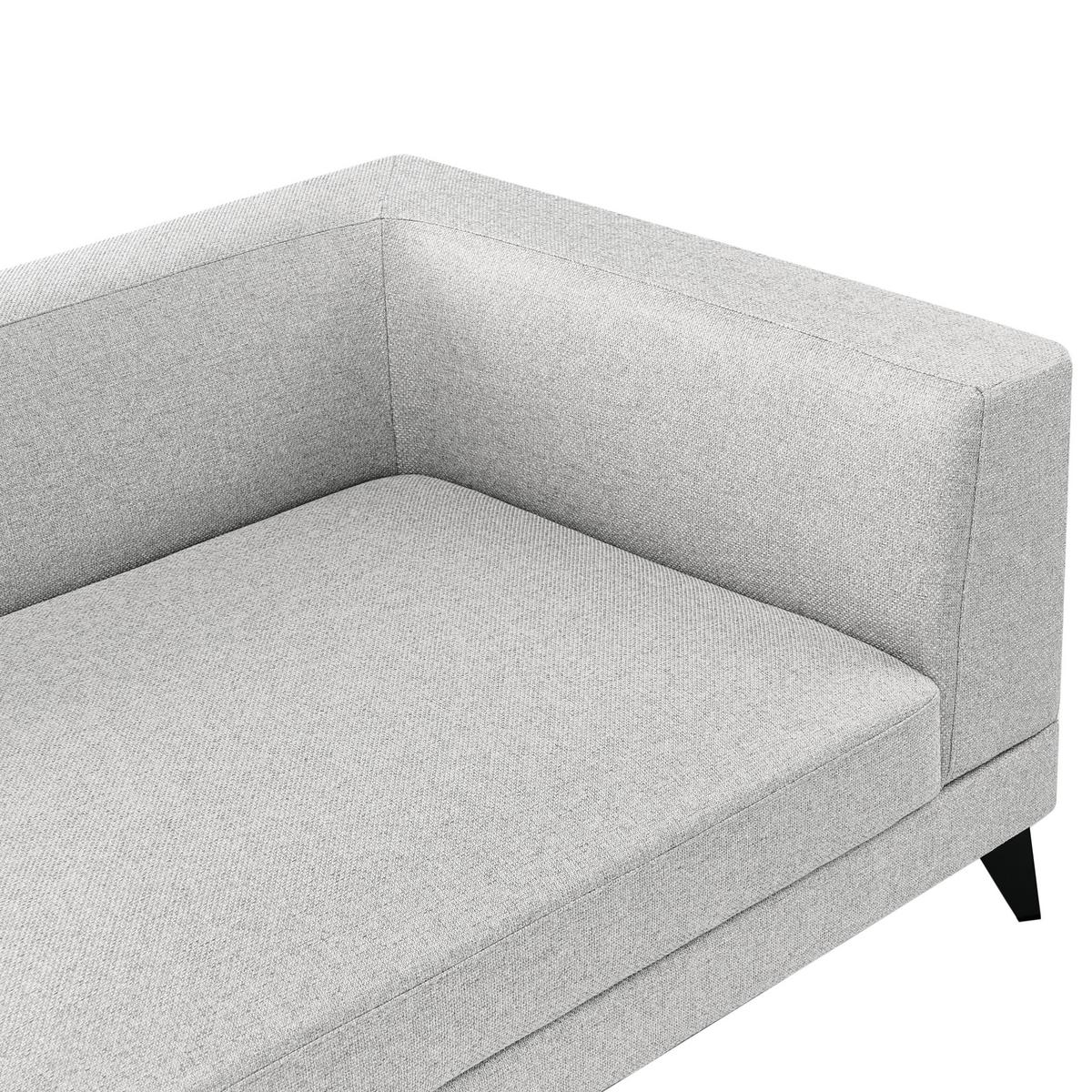 4-SITZER-SOFA Kunstleinen Grau Yuri - Dunkelgrau/Schwarz, Textil (302/88/100cm) - Beliani