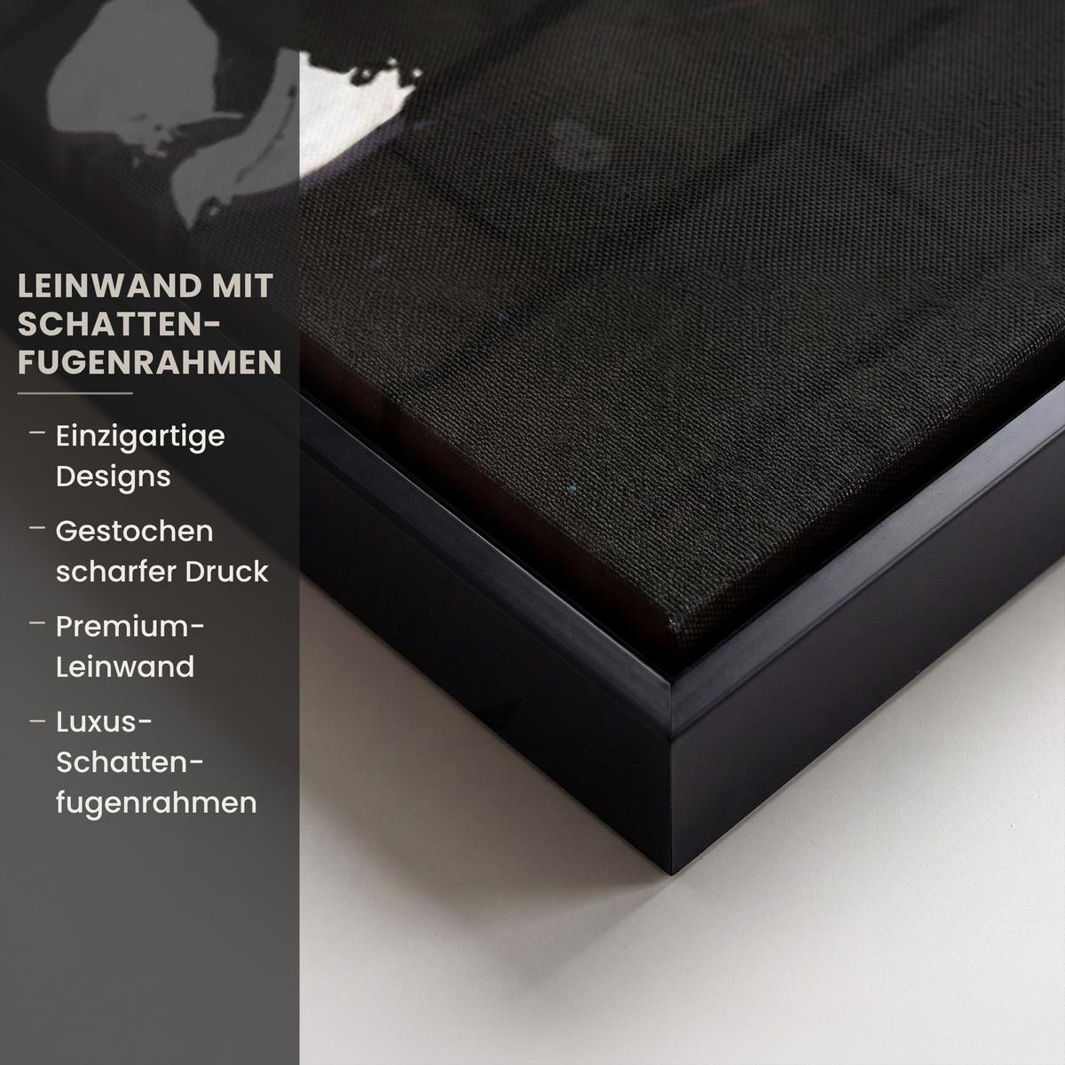 LEINWAND Bilder mit Rahmen - Affe - Graffiti - Musik - 90x90 - Multicolor, Textil (90/90cm) - MuchoWow
