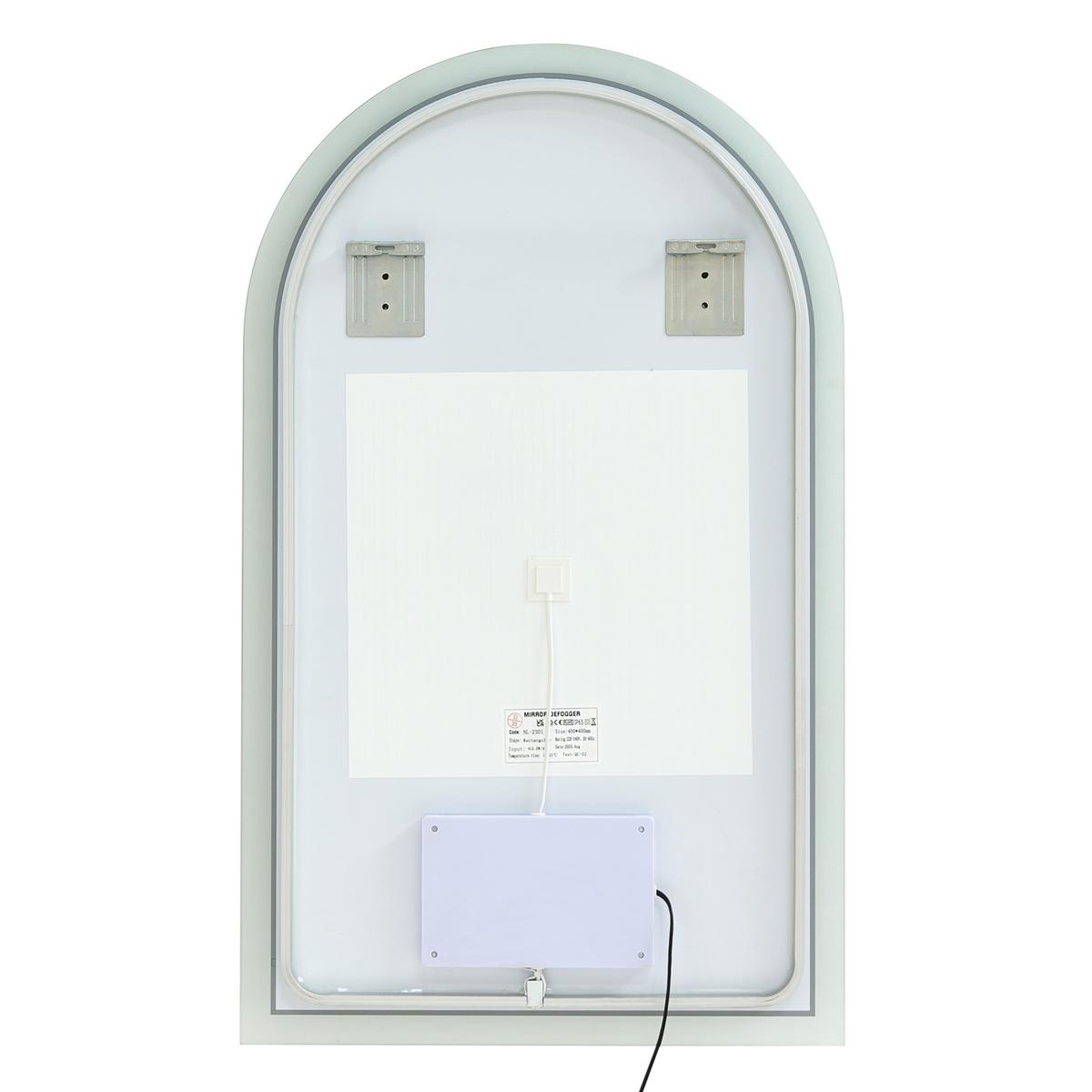 LED-BADEZIMMER-SPIEGEL 60/100 cm Grün Suin - Grün, Glas (60/100/2cm) - Beliani