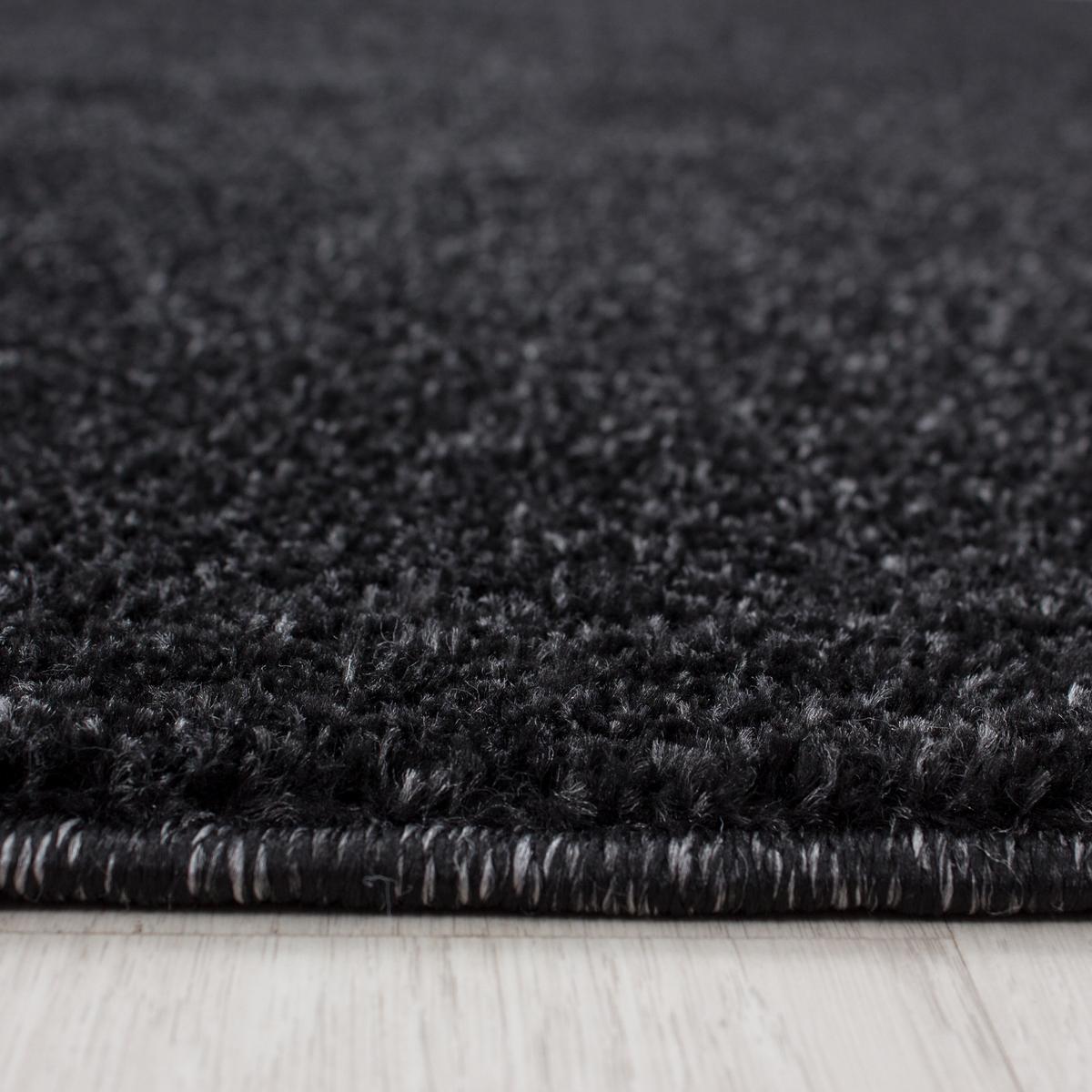 TEPPICH Kurzflor MAIN in Anthrazit, einfarbig, Ø 200 cm - Anthrazit, Textil (200/200cm) - KADIMA DESIGN