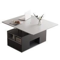 COUCHTISCH Grau Mit Lift-Top-Funktion & multifunktionalem Stauraum - Grau, Holzwerkstoff (51/100/47cm) - Urban Meuble