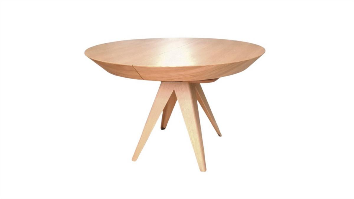 ESSTISCH INTARSIO Ausziehbar 120 - 220 / 120 x 76 cm - Eichefarben, Holz (120/120/76cm) - MASSENO