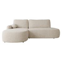 ECKSOFA Loridu O Premium, Seite: Links - Beige/Schwarz, Holz/Kunststoff (274/174cm) - MIRJAN24