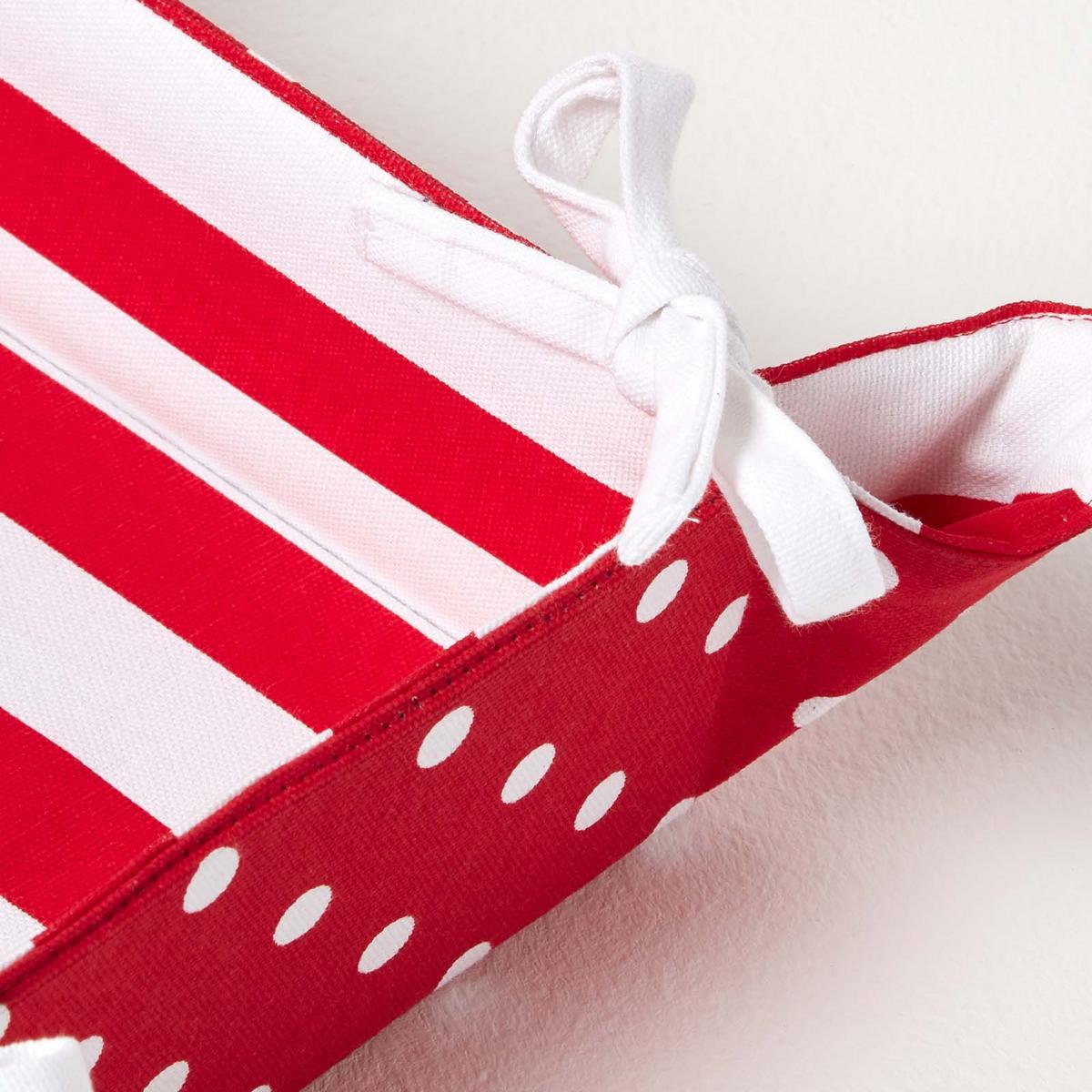 BROTKORB Polka Dots – faltbar mit Wende-Design - Rot, Textil (22/7/22cm) - Homescapes
