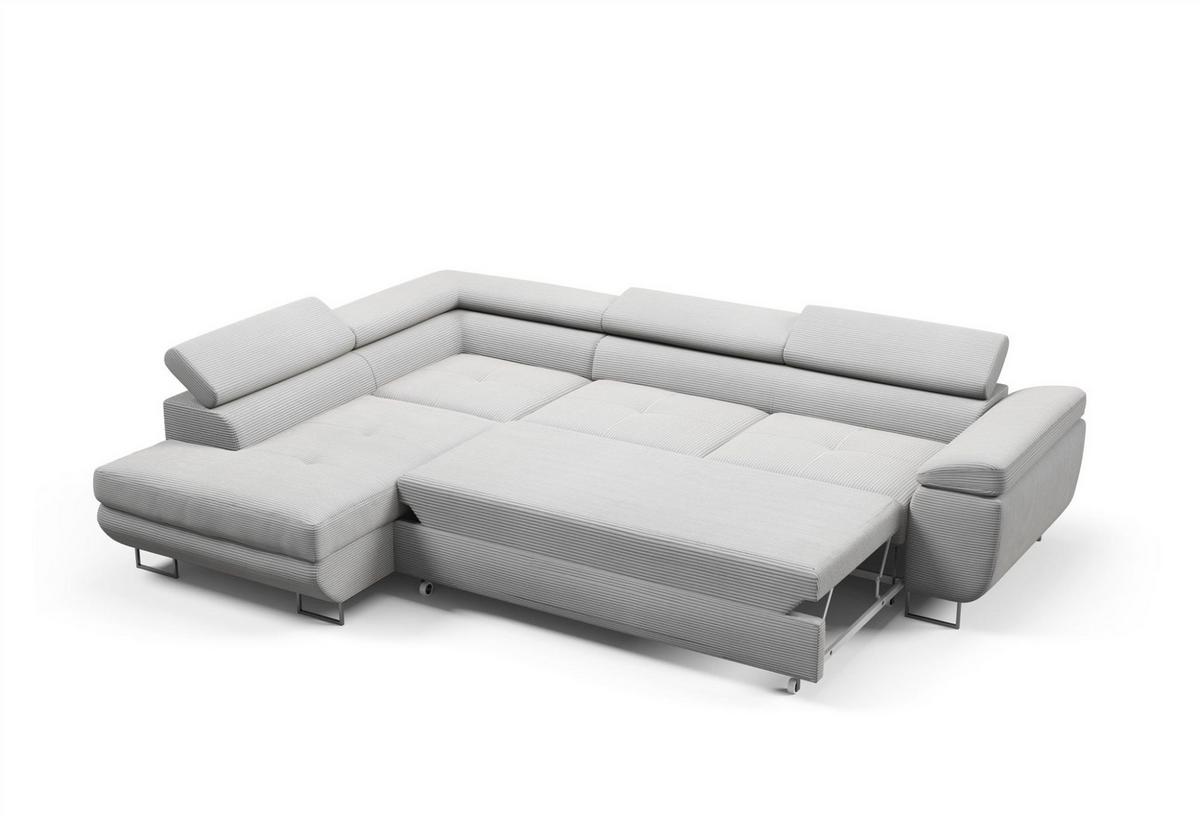 ECKSOFA Declan Mit Schlaffunktion - Blau, Holzwerkstoff/Textil (277/203cm) - Fun Möbel