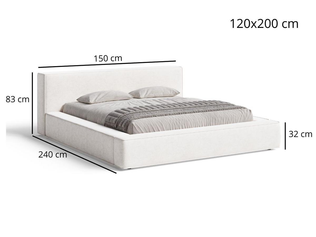 POLSTERBETT Mali 120x200 Grau - Grau, Textil (120/200cm) - Graingold