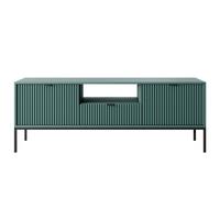TV-LOWBOARD Vellore Grün / Schwarz 154 cm - Schwarz/Grün, Holzwerkstoff/Metall (154/56/39cm) - Selsey