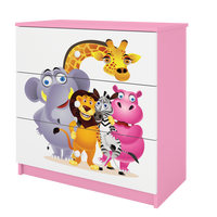 KOMMODE Babydreams ZOO 81/81/41 - Rosa, Holzwerkstoff (81/81/41cm) - RAUMHIRSCH FURNITURE