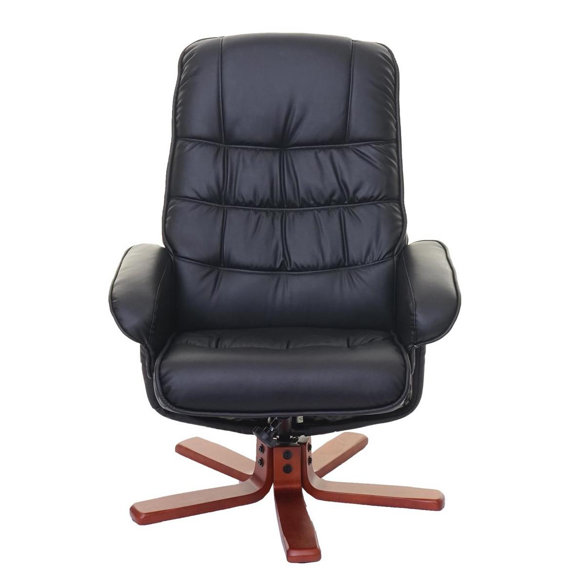 RELAXSESSEL MIT HOCKER Schwarz - Schwarz, Textil (80/103/110cm) - MCW