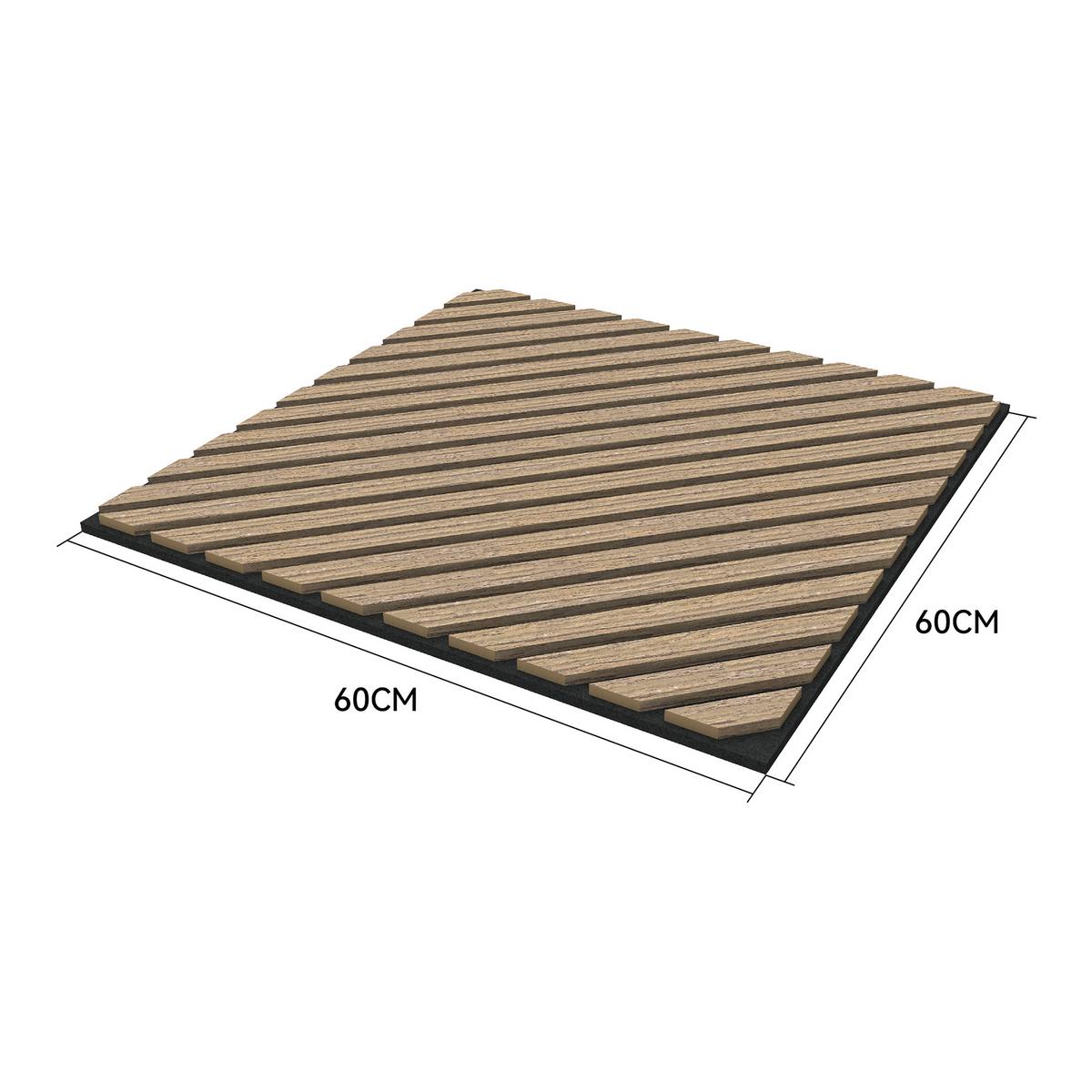 AKUSTIK WANDPANEEL-SET Vang 4-TLG. II - Walnussfarben, Holzwerkstoff/Kunststoff (60/60/2.1cm) - NEU.HOLZ