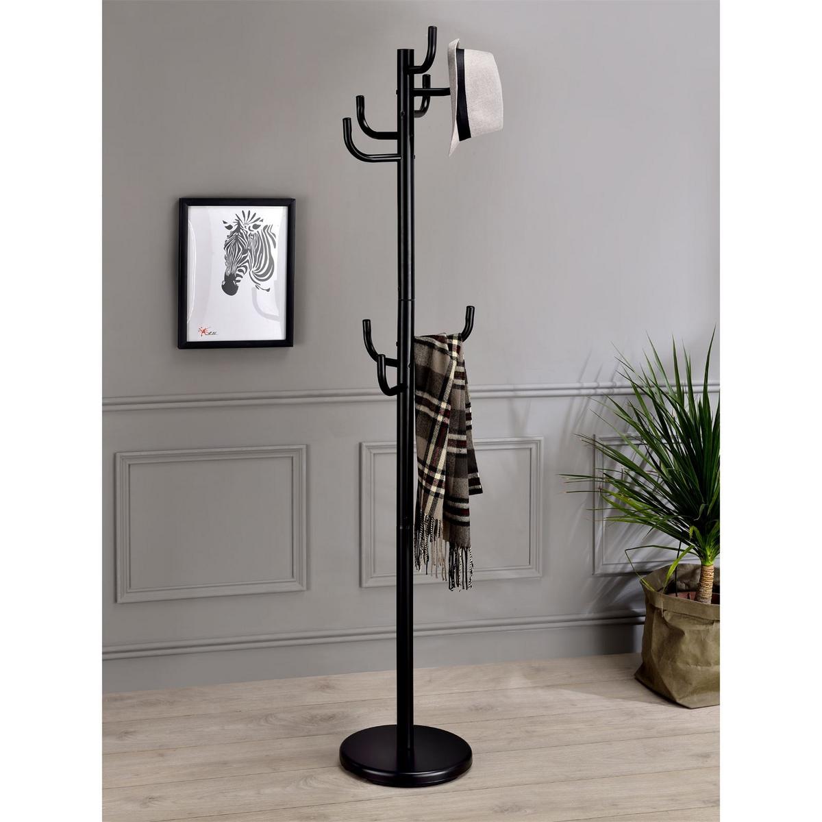 KLEIDERSTÄNDER MILA schwarz - Schwarz, Metall (30/174/30cm) - IDIMEX