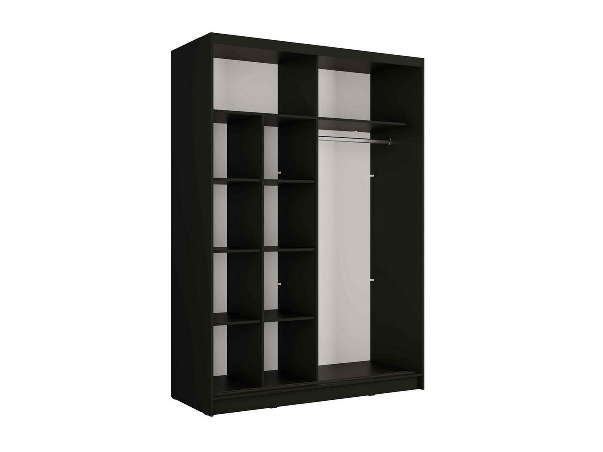 SCHWEBETÜRENSCHRANK VEYDAR 155/215/62cm 2-türig mit Spiegel Grau - Grau, Holzwerkstoff (155/215/62cm) - MASSENO
