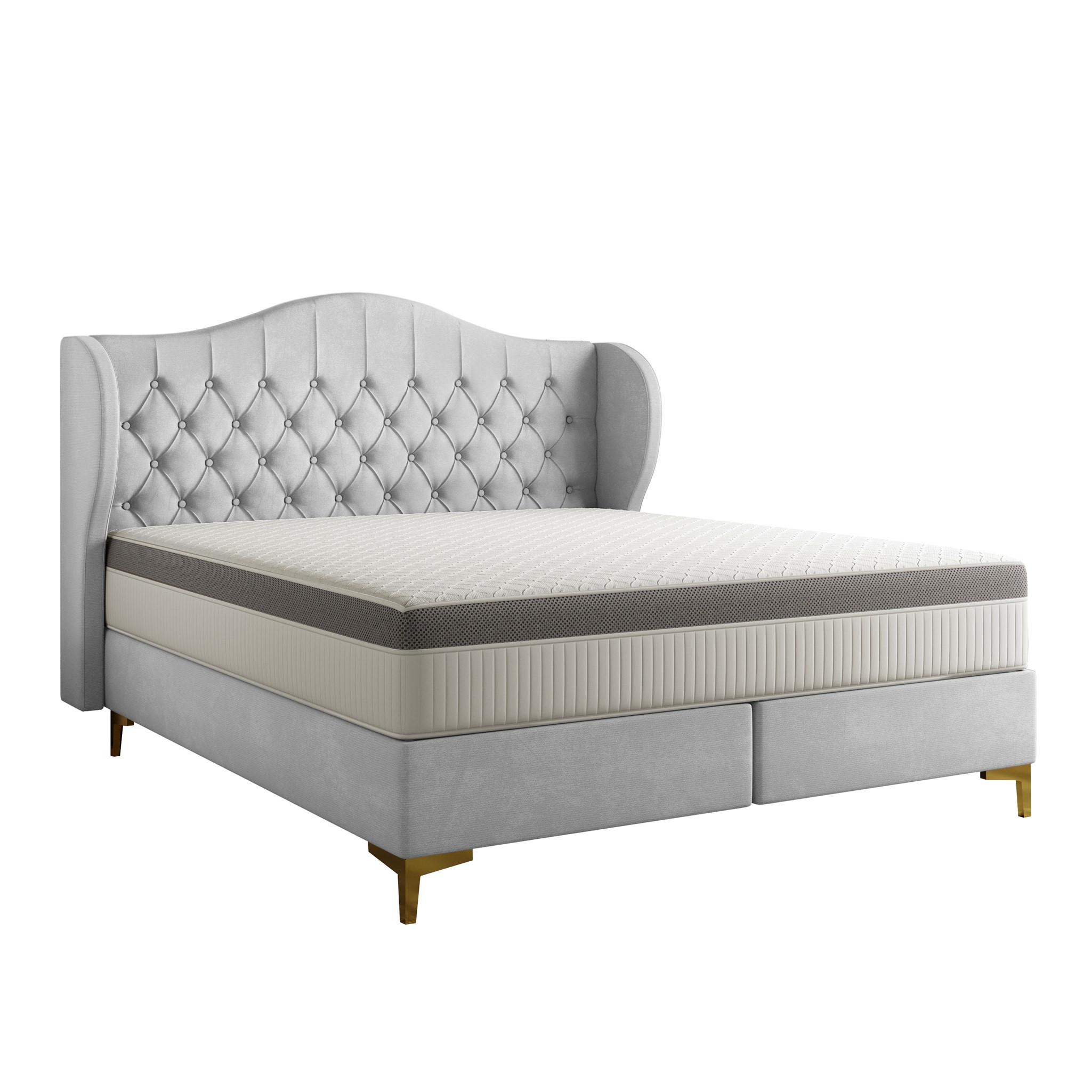POLSTERBETT Pelagio In Whisper - Hellgrau, Holzwerkstoff/Textil (140/200cm) - Fun Möbel