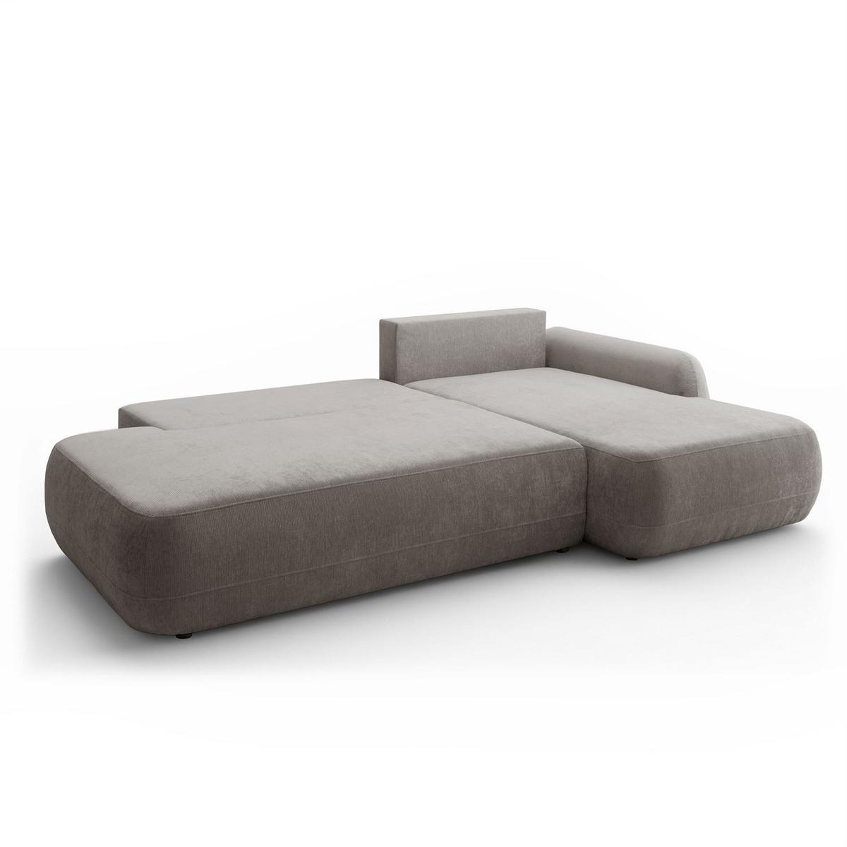 ECKSOFA GOYA mit Schlaffunktion und Bettkasten, Rechte, Perfect Harmony 85 - Hellgrau, Textil (302/184cm) - Lookway