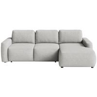 ECKSOFA Carnos Mini Graubeige Chenille - Taupe/Schwarz, Kunststoff/Textil (164/238cm) - Selsey