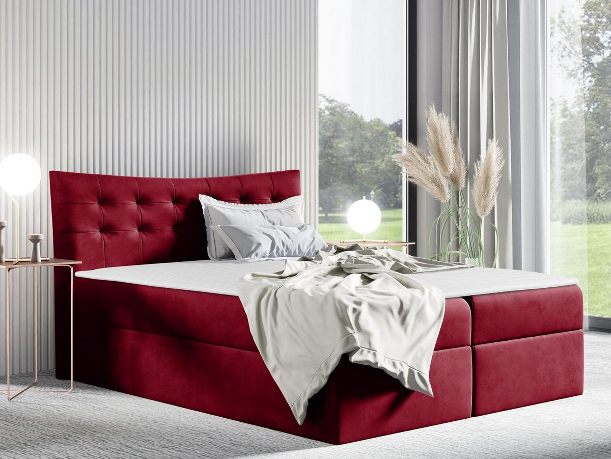 BOXBETT Havana - H3 - Rot, Holz (120/200cm) - MIRJAN24