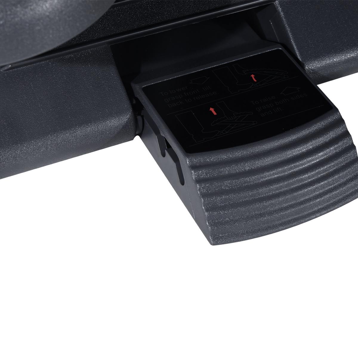 ERGONOMISCH Fußstütze Fußablage Fuß Stütze Relax Büro Neigung Höhe verstellbar - Dunkelgrau, Kunststoff (35/17/46cm) - HOMCOM