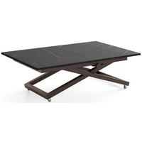 COUCHTISCH Axen höhenverstellbar ausziehbar, Schwarz Marmor Kupfer 120-160/80/38-75 cm - Braun/Kupferfarben, Holzwerkstoff/Metall (80/160/75cm) - WFL GROUP