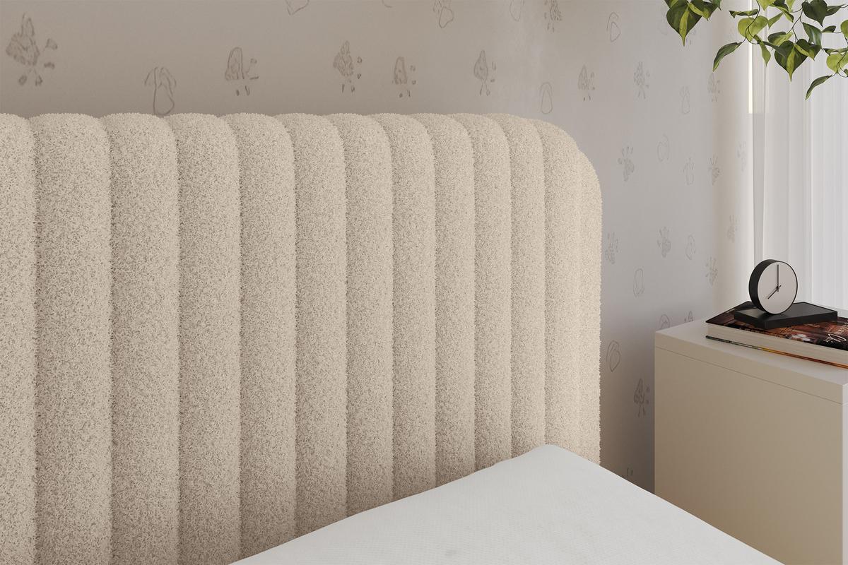EINZELLBETT Jugendbett mit Bettkasten und Matratze H3/H4, Links - AURY 90x200 Dunkelbeige - Cappuccino, Holzwerkstoff/Textil (90/200cm) - ALTDECOR