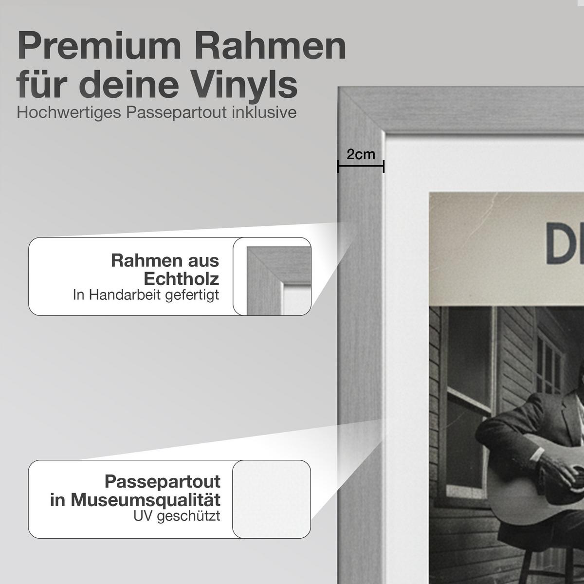 SCHALLPLATTEN BILDERRAHMEN 40/60 2er Set - Silberfarben, Holz (60/40cm) - K-Möbel