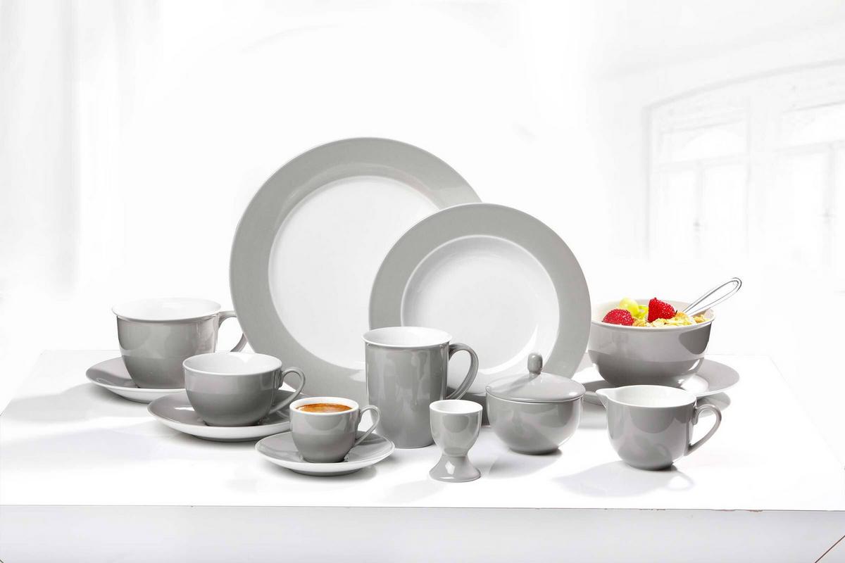 BASIC-SET Doppio Grau 12-tlg. - Grau, Keramik (2/2/2cm) - Ritzenhoff Breker